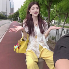 法式v领薄款防晒衬衫外套女2025新款夏季高级感蕾丝钩花镂空上衣