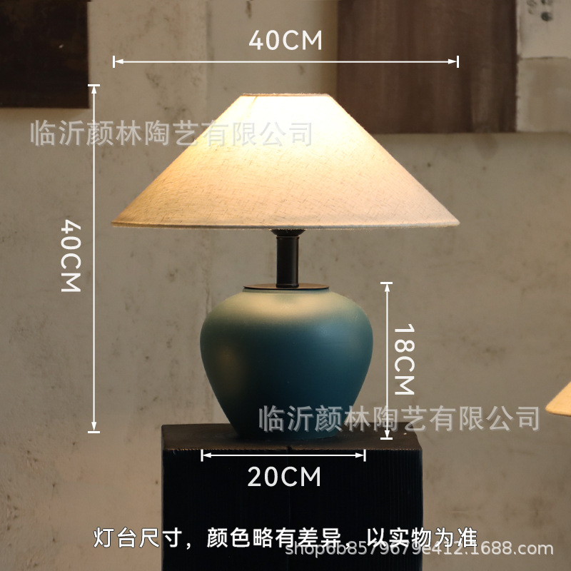 Lámpara de escritorio de arte lámpara de cabecera lámpara de cerámica lámpara de cerámica lámpara de escritorio de estilo medieval lámpara de escritorio blanca decoración lámpara de atmósfera