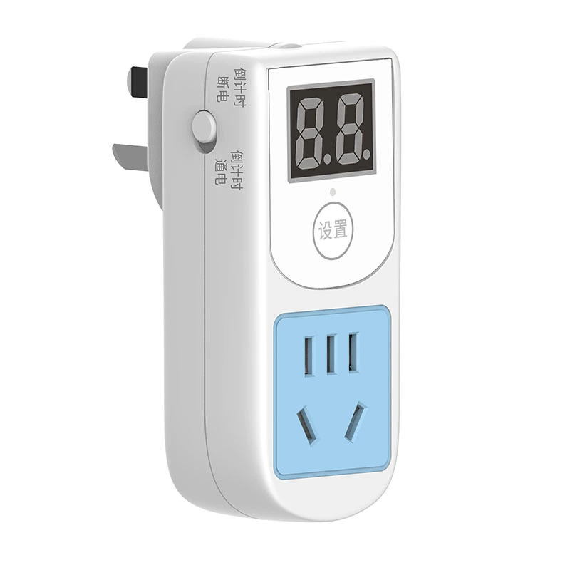 Умная розетка, таймер-выключатель по национальному стандарту, таймер обратного отсчета для включения/выключения, 1- и 2-разрядный дисплей