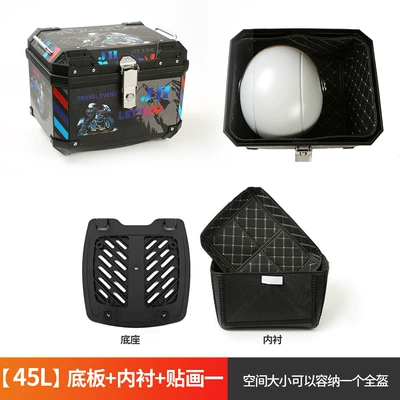 Motorcycle trunk, Vehicle Trunk, Detachable Motorcycle - 45l-bottom-plate-lining-decal-1
