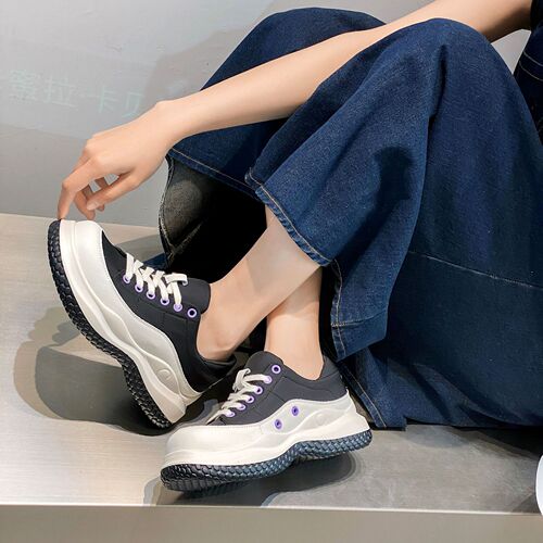 Large size women's shoes  summer new style genuine leather thick-soled fashion versatile Korean version low-cut flat-soled casual small leather shoes for women