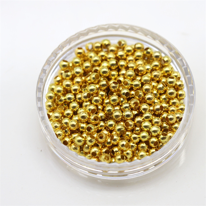 ビーズ保色材2mm 3mm 4mm真鍮ビーズ5グラム入りdiyアクセサリー部品