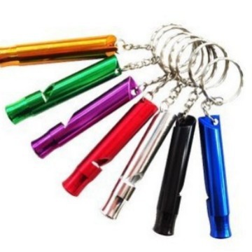 Wholesale Supply: aluminum alloy whistle/life-saving whistle outdoor survival Whistle whistle chain gift gift