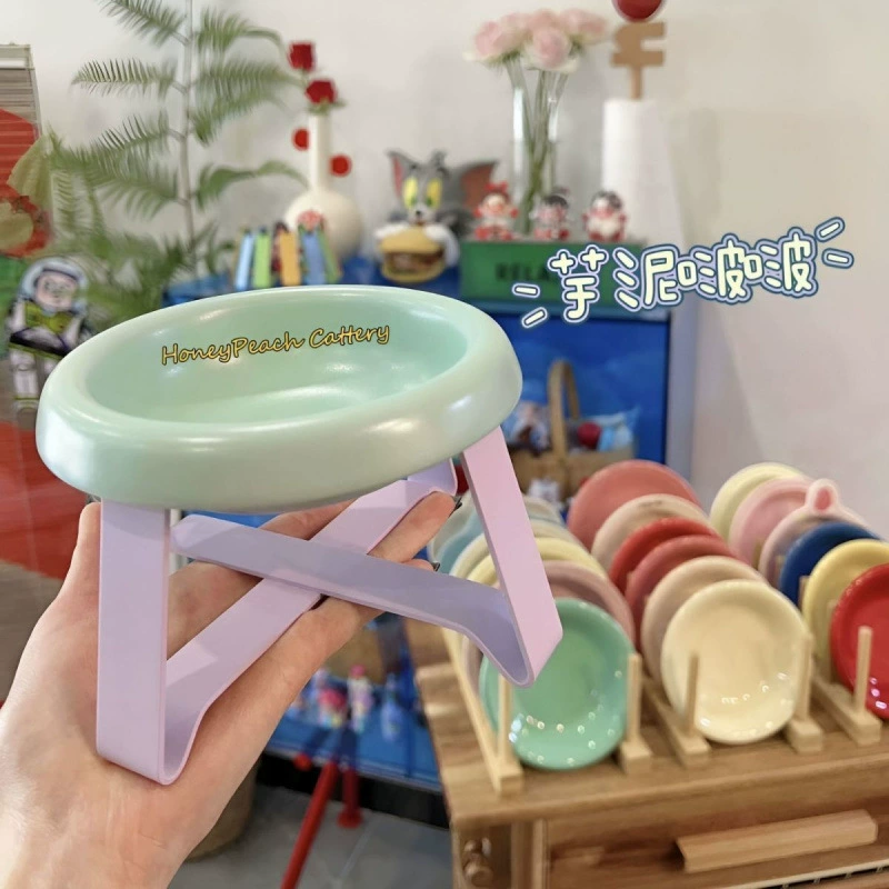 Простая миска для кошек и собак НЛО, подставка против опрокидывания, защита для шеи, миска для домашних животных, консервы для кошек, питьевая вода, миска для еды, зерна