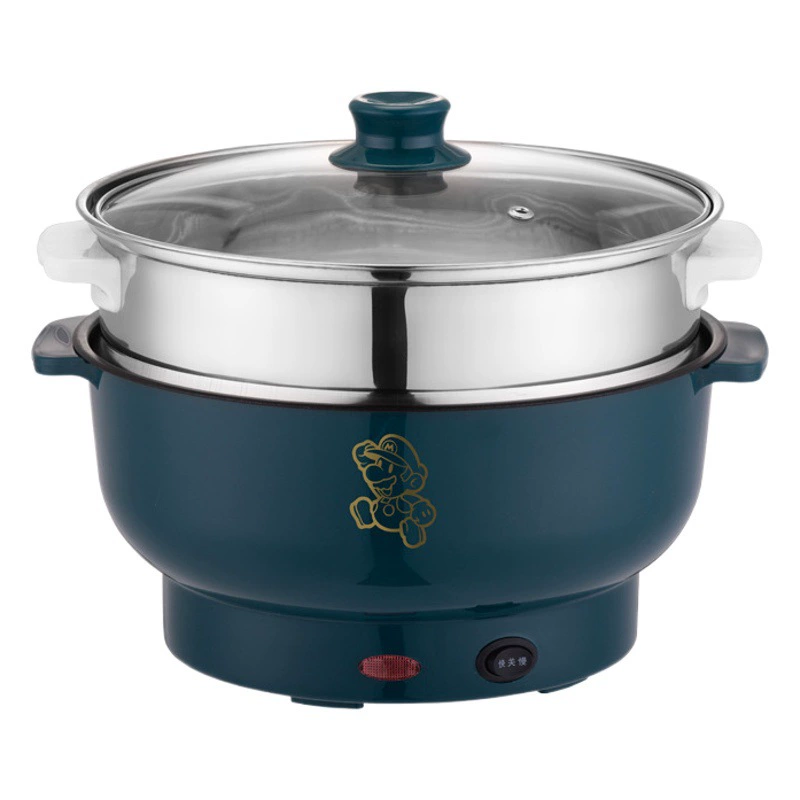 Электрическая кастрюля Маленький Электрический горшок Бытовой горячий горшок Маленький горшок с антипригарным покрытием Электрический вок Многофункциональный Электрический горшок Студенческое общежитие Мини