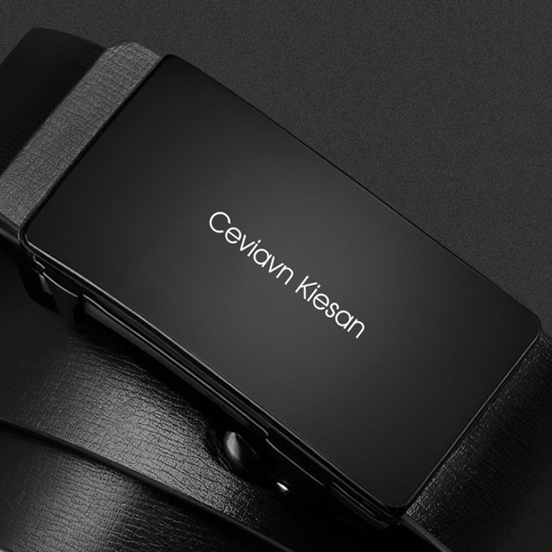 Ceviavn kiesan correa de cuero de los hombres Venta caliente desdentado hebilla automática de negocios fabricante de Cinturón de piel de vaca en stock