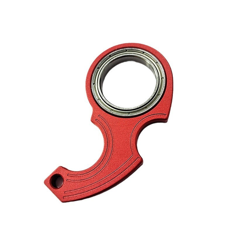Amazon Venta caliente machete llavero karambit SPINNER descompresión pieza Luz de moda de aluminio giratorio hebilla de metal