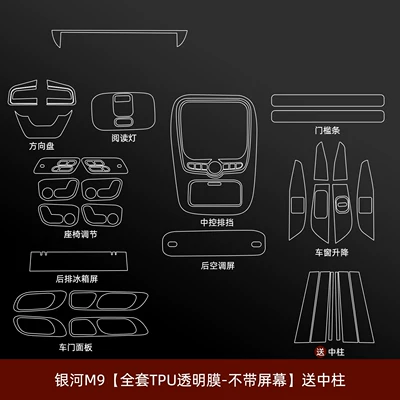 and decorative modification, Car interior film - galaxy-m9full-set-of-tpu-transparent-film-without-screencomes-with-center-stand