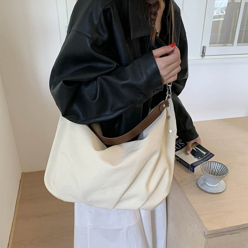 日系托特包2025新款女士大容量帆布袋复古通勤手提包单肩斜挎大包|undefined