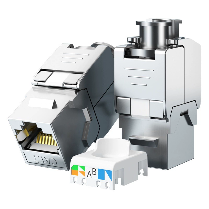 Экранированный сетевой модуль, подходящий для панели розеток сетевого кабеля Cat7, экранированный разъем RJ45, модуль прямого подключения