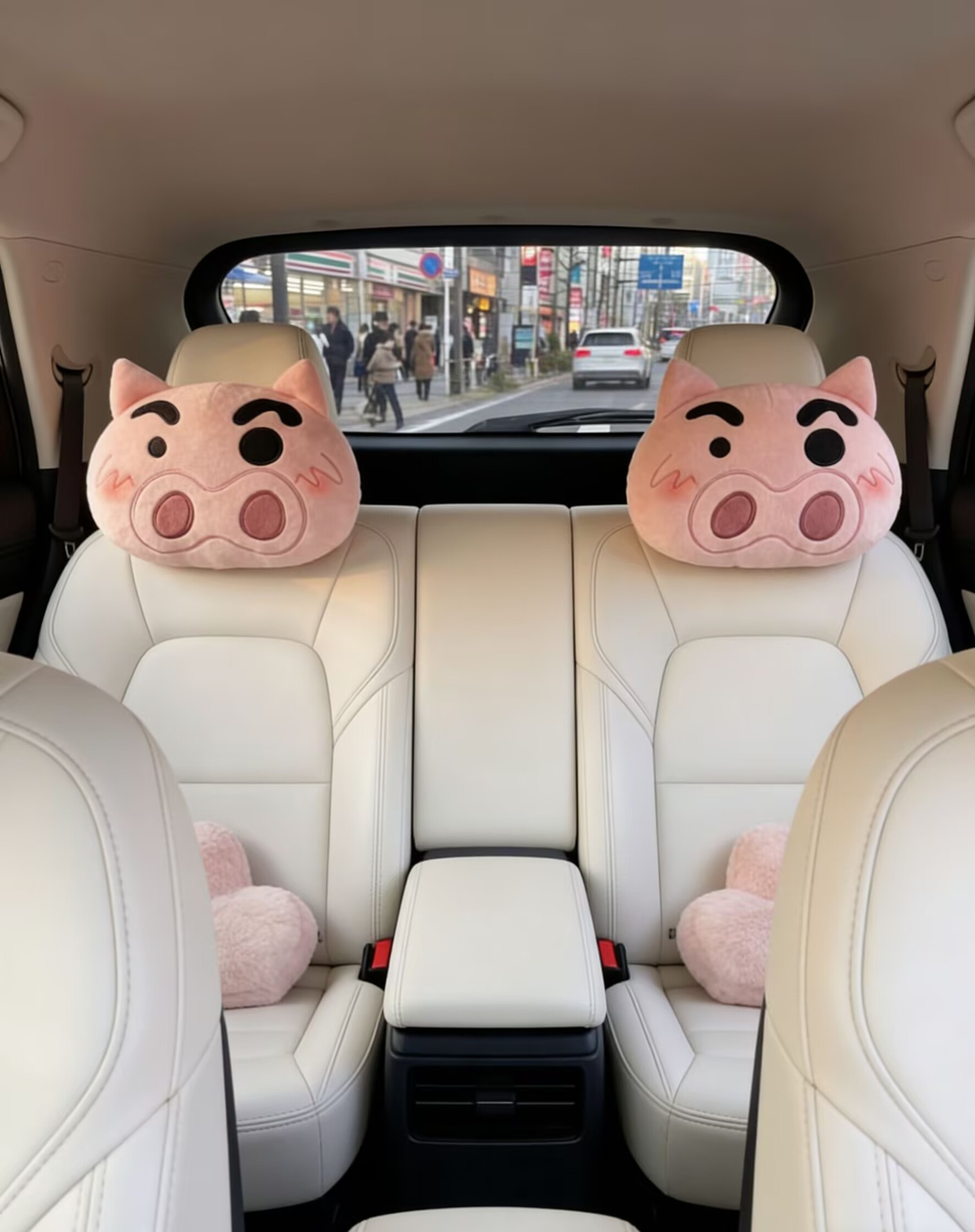 Cartoon New Style Piggy Doll Car Headrest Interior Decoration Neck Pillow Sunny Day Piggy Headrest Interior Decoration Sunny Day Piggy