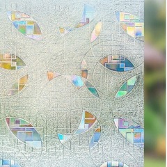 New Model Export Grade Pressure-Sensitive Electrostatic Half-Moon PET Pressure-Sensitive Electrostatic Decorative Glass Film, 1 Meter Cut Electrostatic Glass Film