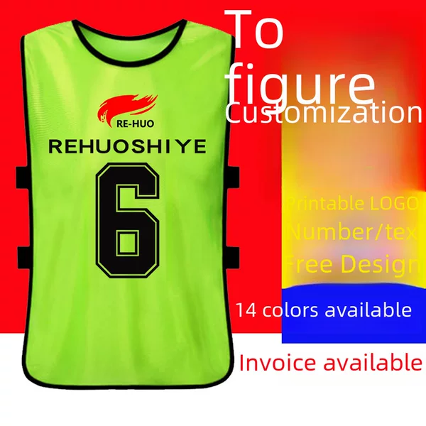 Anti-suit basketball football training vest children's grouping team number group building expansion advertising vest printed men