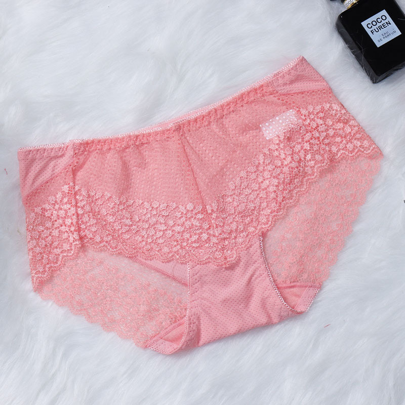 少女性感蕾丝透明内裤
