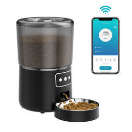 自动猫咪喂食器4L餐食涂鸦APP远程 WIFI智能宠物喂食猫狗用品喂养