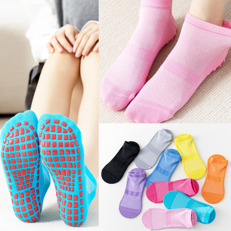 Anti-slip socks trampoline socks children's early education floor socks summer mesh breathable adult yoga socks indoor socks toddler socks