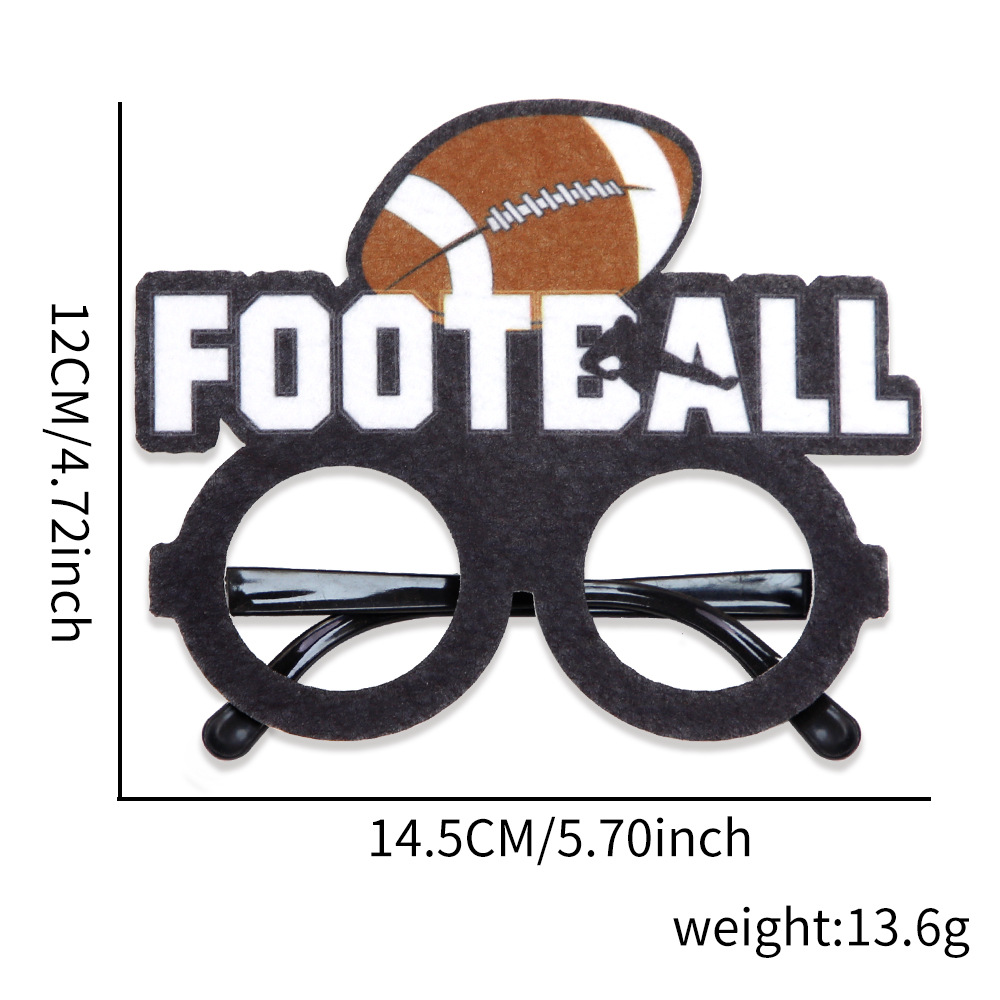 Transfronterizo nuevo Super Bowl rugby gafas fans animar apoyos fútbol americano Olive Festival gafas marco