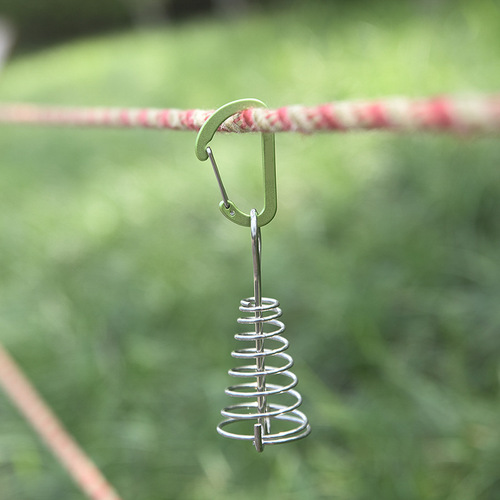 Outdoor camping tent rope buckle canopy pallet fixing nail aluminum alloy steel wire spring hook accessories hot sale in Korea