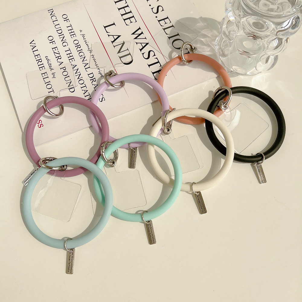1 Piece Simple Style Solid Color Tpu Women's Keychain display picture 1