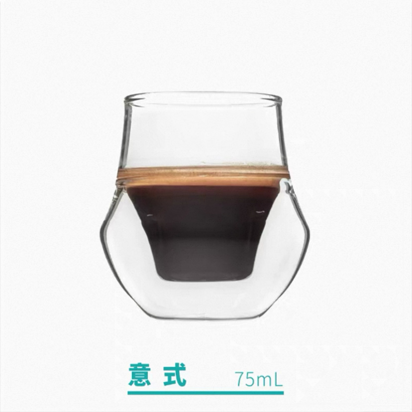Taza de café de doble capa de vidrio resistente al calor ligero, taza especial de alta calidad, taza de extracto de bebida italiana.