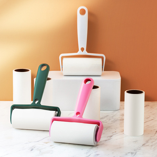 Hair sticking device wholesale paper roller hair absorbing brush hair remover sticky paper hair clothes roller brush scraper