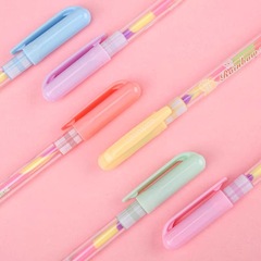 Rainbow neutral pen fluorescent pen multi-color bullet tip colorful student use drawing sketching marking ballpoint pen