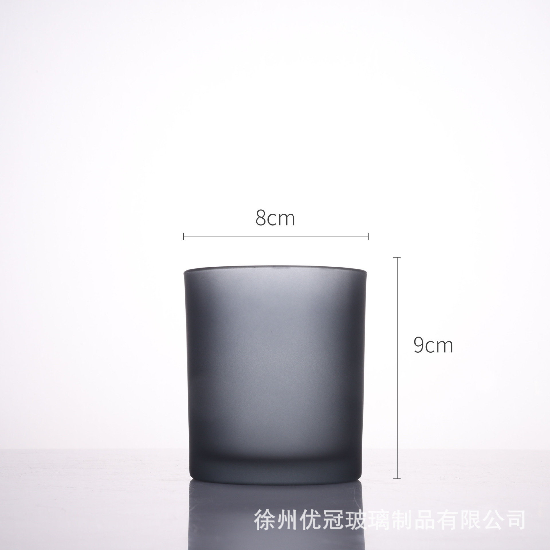 Materiales para hacer velas aromáticas caseras, recipientes de vidrio vacíos esmerilados con tapas, portavelas de vidrio de colores al por mayor, degradado