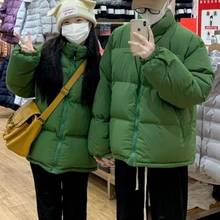 反季绿色羽绒服女短款韩版面包服2022新款白鸭绒加厚宽松外套