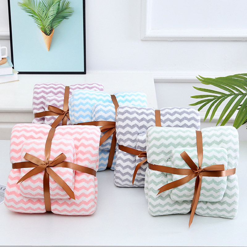 Clearance Treatment Thickened Cationic Water Coral Fleece Towel Bath Towel Set Gift Absorbent Clearance Treatment Thickened Cationic Water Coral Fleece Towel Bath Towel Set Gift Absorbent
