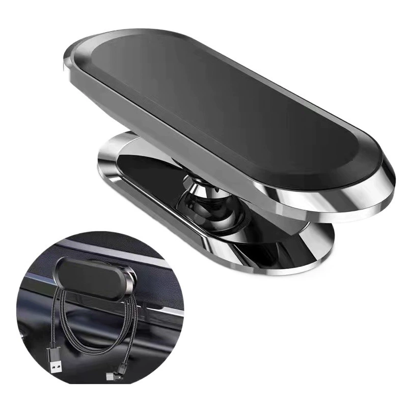 Автомобильный держатель для телефона с магнитной фиксацией, вращение на 360 градусов, клейкое крепление для автомобильной навигации, оптовая продажа металла, сильная магнитная фиксация.