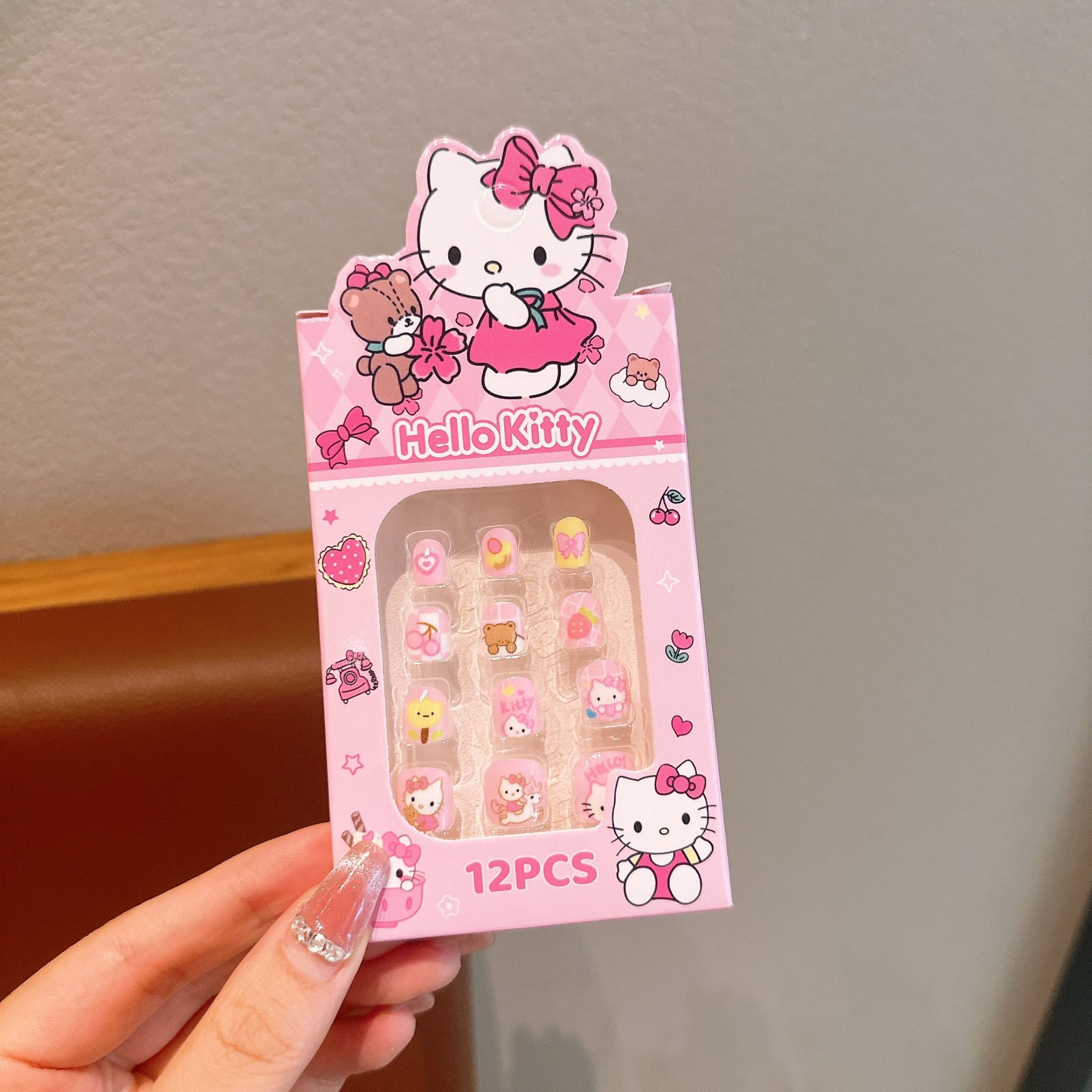 Niños pegatinas de uñas chicas dibujos animados pony paoli pegatinas de uñas desmontables piezas de uñas dulces lindas para usar uñas