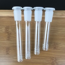 玻璃水烟壶水烟枪配件内14外18内外磨口插管配件透明玻璃烟杆E18