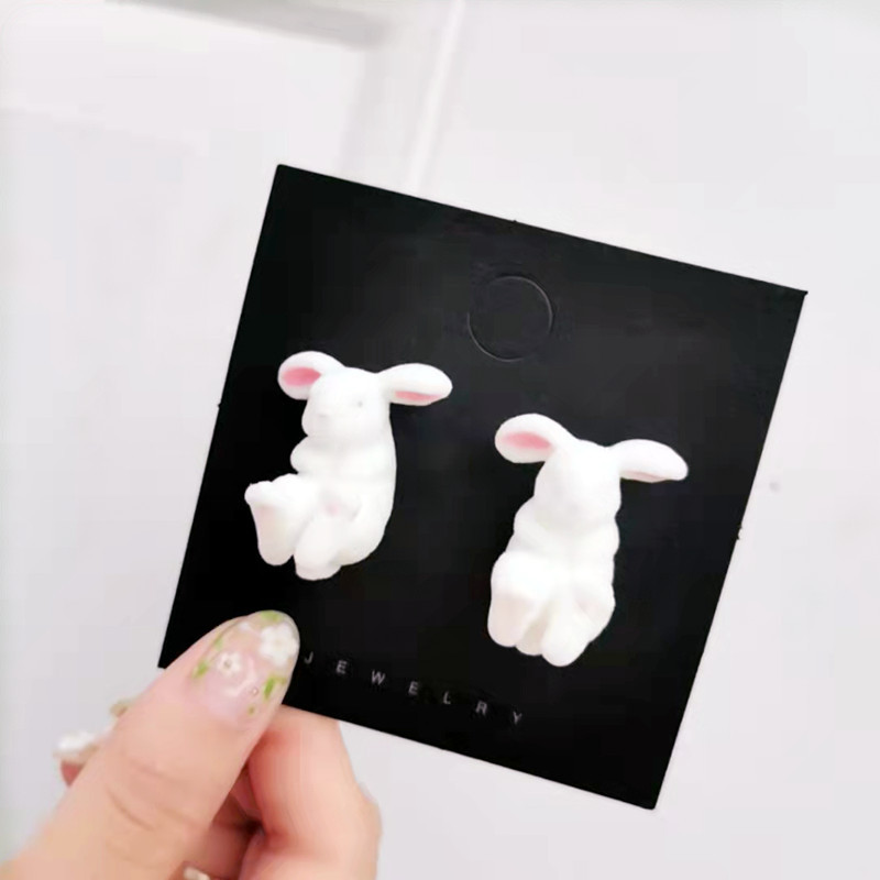 1 Pair Cute Rabbit Resin Women's Ear Studs display picture 6