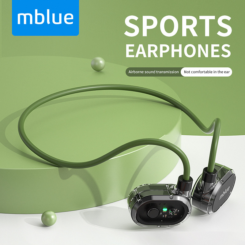 2025新型魅藍mbluh 02骨伝導bluetoothイヤホンは無線で耳をかけないスポーツのランニング首をかけます。|undefined