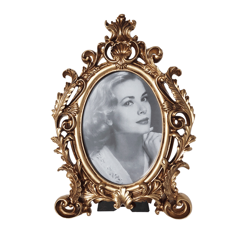  European-style retro resin flower-shaped photo frame desktop decoration wedding photo wall pendant home decoration ornaments