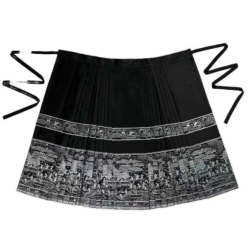 Set, long-sleeve, skirt, Chinese style, bright catchy style