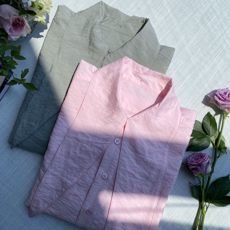 Detachable Collar Dry Silk·Lazy French Textured Matte Dry Silk Ribbon Long-Sleeved Shirt Detachable Collar Dry Silk·Lazy French Textured Matte Dry Silk Ribbon Long-Sleeved Shirt