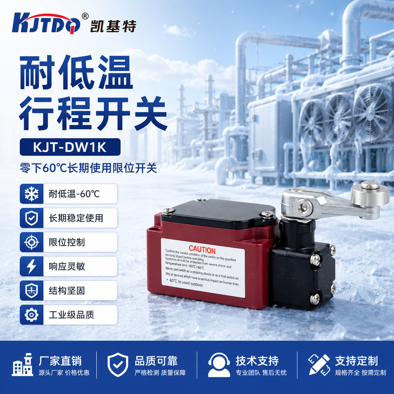 Kaijit Kjt-Dw1K Low Temperature Resistant Travel Switch-60 ℃ Limit Switch Industrial Machinery Anti-Freeze Sensor