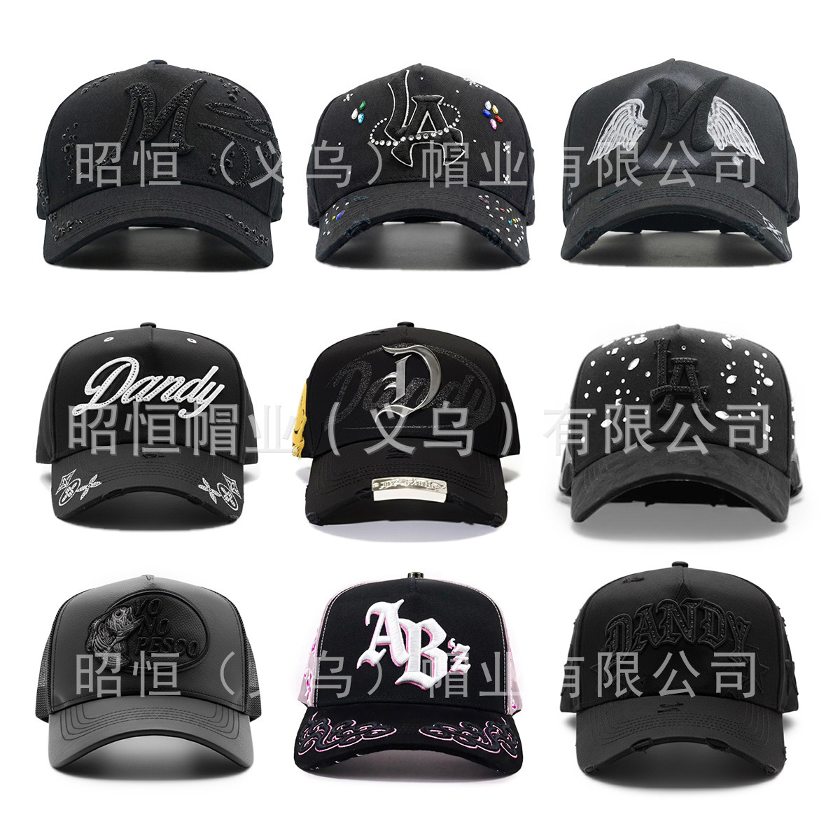 Comercio exterior transfronterizo de Nueva York sombreros de cara pequeña ajustable bordado lengua de pato estilo coreano sombreros de béisbol para hombres y mujeres al aire libre