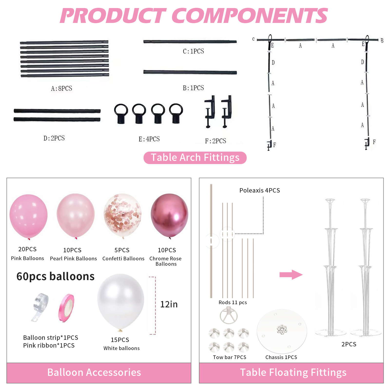 Ventas transfronterizas calientes nuevos soportes de arco de escritorio de fiesta de cumpleaños fondo de decoración ajustable hierro forjado arco post