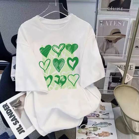 Hong Kong style ice silk short-sleeved T-shirt summer men's and women's clothing Korean style loose slimming men's clothing quality cool feeling slim top