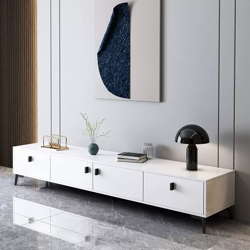 茶几电视柜轻奢现代高级感客厅落地储物收纳柜一体柜组合家具柜子