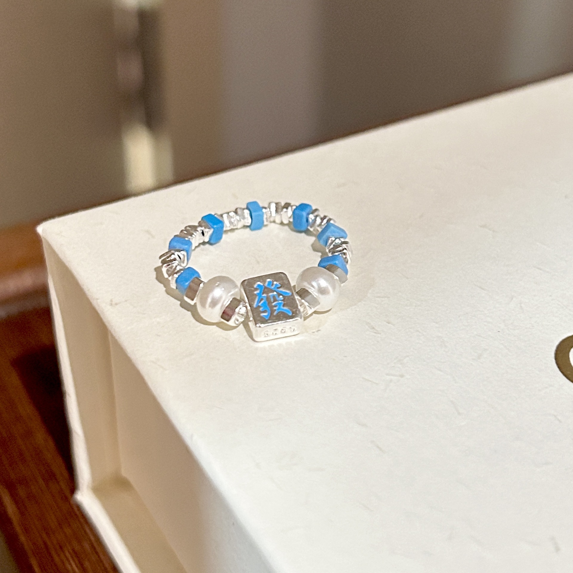 Anillo mahjong de plata de ley 925 con circonitas para mujer_voghion.com