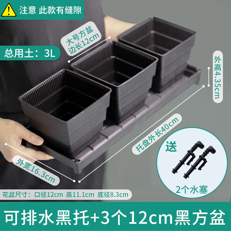 美撒大口径プラスチックコントロール根多肉植木鉢肉盆栽盛り合わせ専用大サイズ通気植木鉢トレー付き|undefined