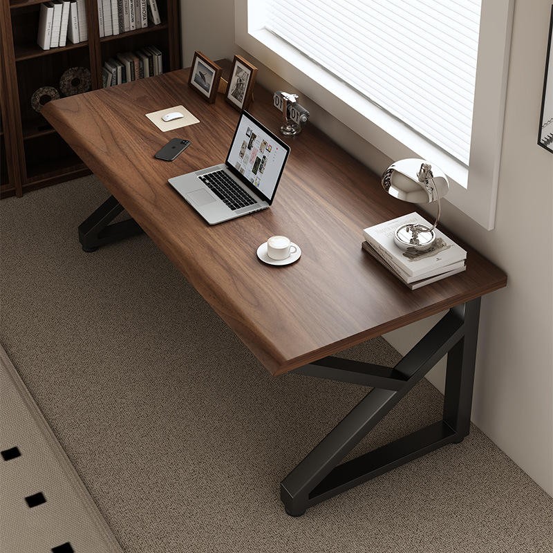 Mesa de computadora de madera maciza de doble mesa larga mesa de estudio de escritorio doméstico mesa de deportes electrónicos mesa de oficina tablero de trabajo