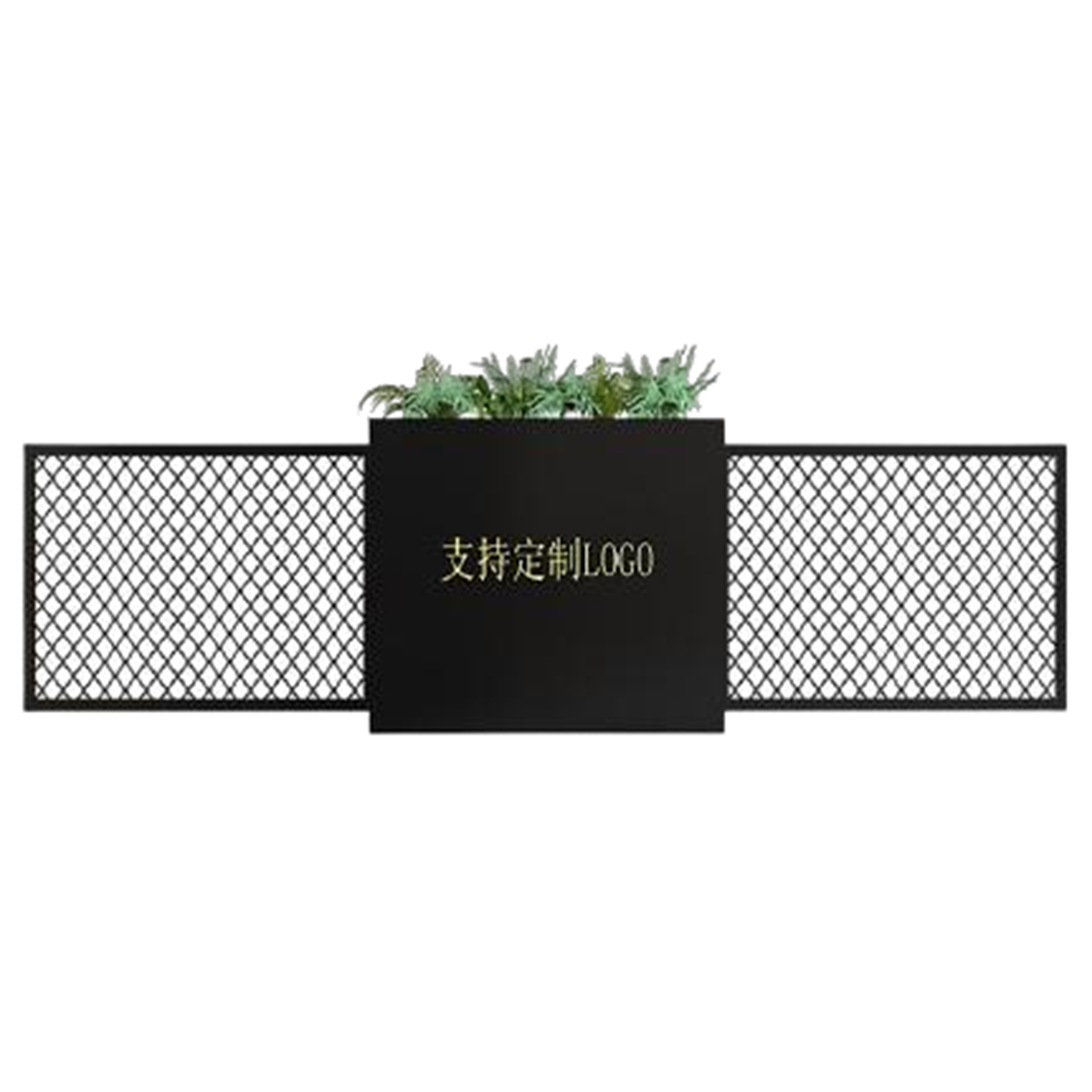 戸外鉄芸花箱組合せ販売部商店街は緑化花壇カフェ街のステンレス花溝を遮断している