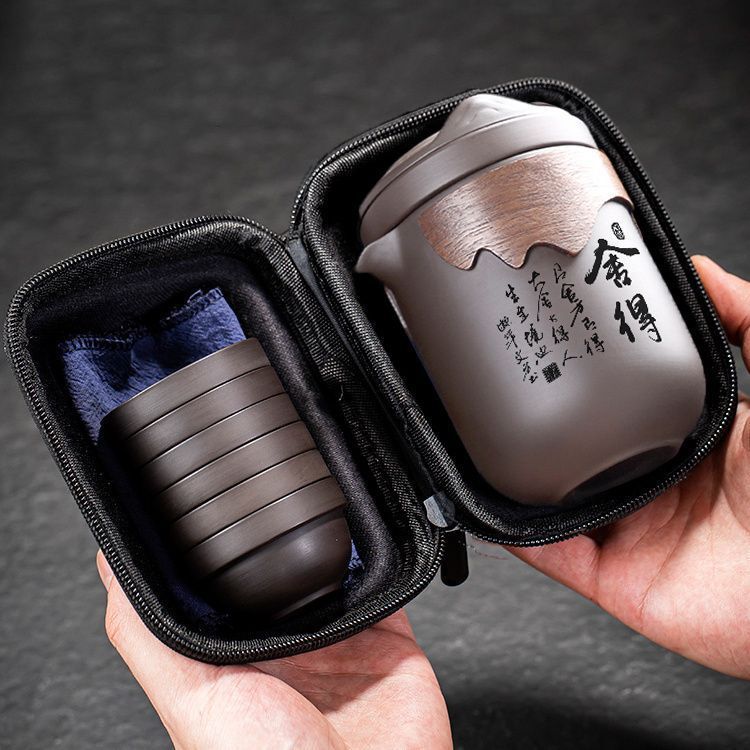 Original Handmade Purple Clay Travel Tea Set Portable Outdoor Camping Business Trip Car Tea Water Separation Tea Infuser Original Handmade Purple Clay Travel Tea Set Portable Outdoor Camping Business Trip Car Tea Water Separation Tea Infuser