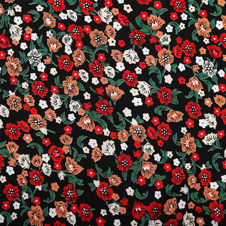 Shaoxing textil floral tejido viscose 100% rayon tela de impresión de camisa image 8