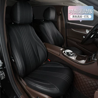Special Car Full-Cover Suede – Modelə uyğun (Original) oturacaq örtükləri - original-car-texture-nappa-leather-mysterious-black-please-note-the-model-year-when-placing-an-order