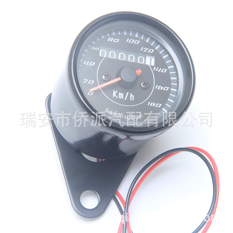 12V Modified Motorcycle Dashboard Retro Mechanical Speedometer Odometer Monkey Kilometer Single Trip Meter